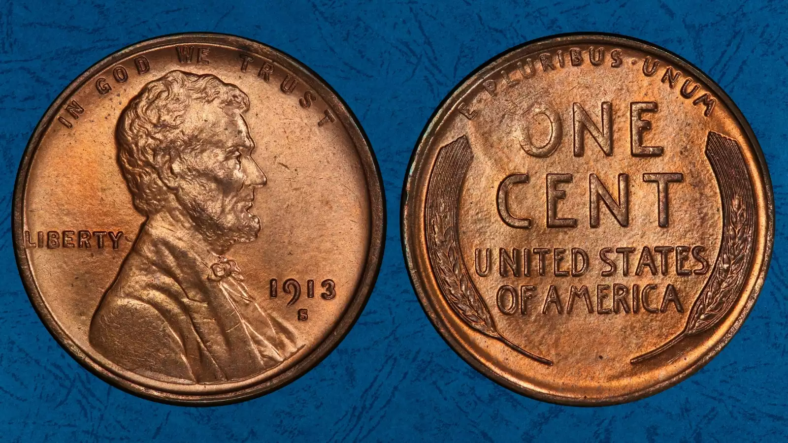 Side-by-side comparison of genuine 1913-S mint mark versus 1913 Philadelphia coin with no mint mark below the date
